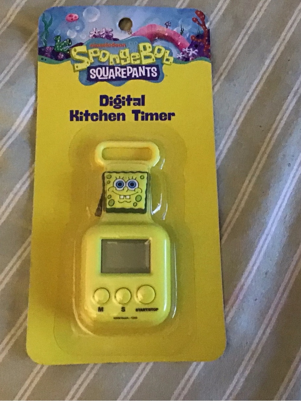 SpongeBob Squarepants Packaged Digital Kitchen Timer - Yellow & White